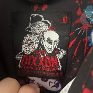 DIXXON Trilogy Graphic Men's horror themed Party Shirt size medium like new